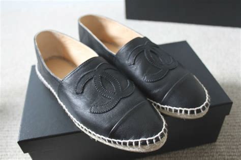 chanel espadrilles leather replica|chanel espadrilles black.